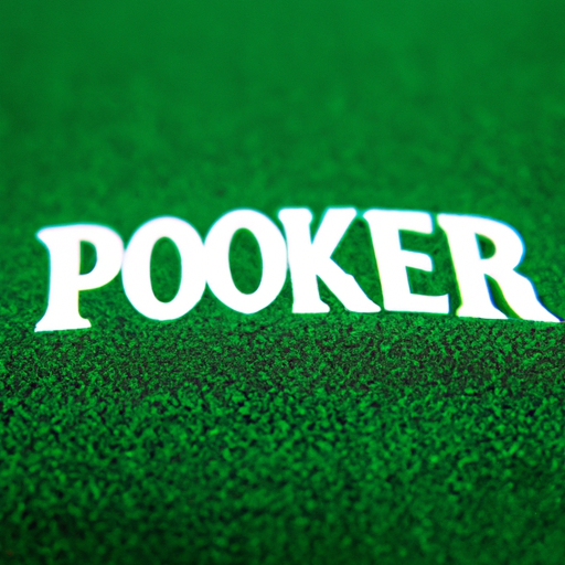 הלוגו של GG Poker מוצג על רקע של שולחנות פוקר ירוקים.